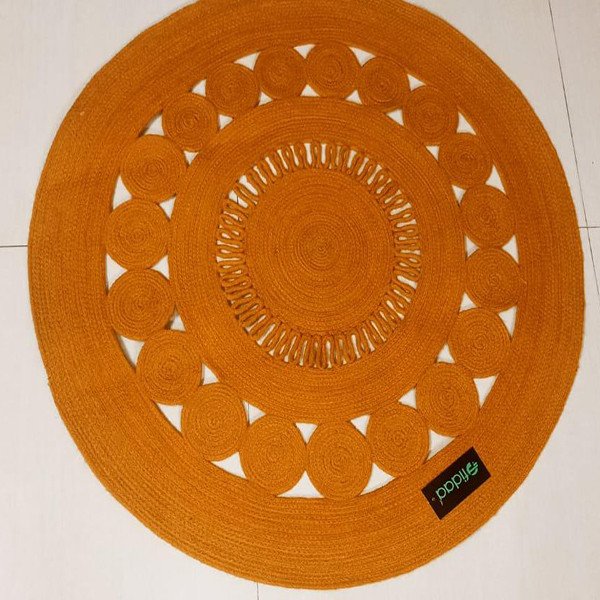 Glory Jute Carpet | Round Handwoven Jute Rug with Natural Fibers