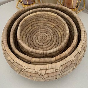 Flechtkorb Palmblatt Rund - Nature - Handarbeit - Fair Trade
